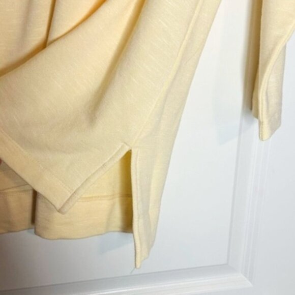 J. Jill Lemon Yellow Lightweight Half Button 3/4 Sleeve Casual layering sweater - Picture 6 of 9